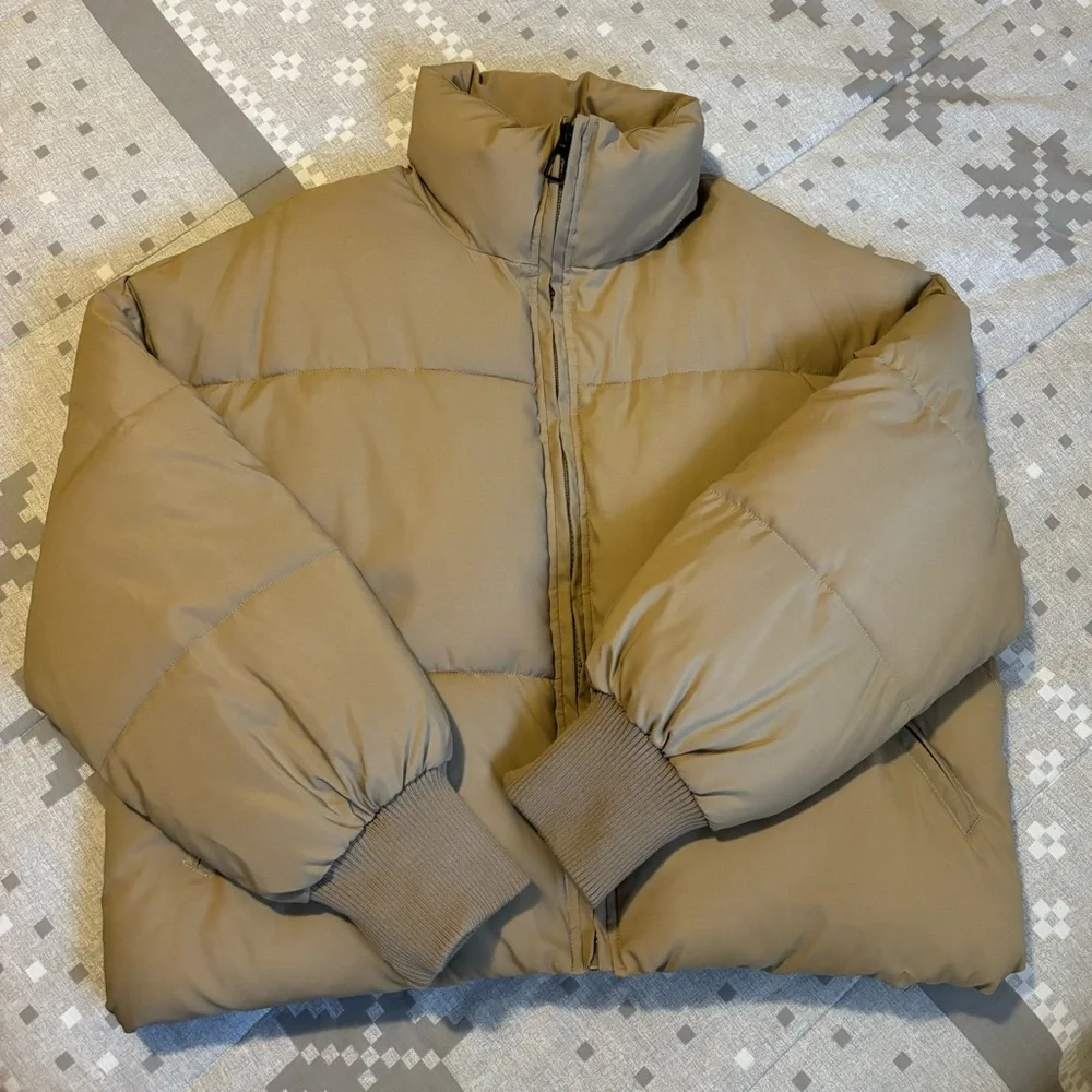 SHEIN Drop Shoulder Zip Up Puffer Jacket - Picture 3 of 5